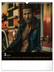 Nástenný kalendár Dreamy Firefighters 2026, 30 x 34 cm