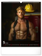 Nástenný kalendár Dreamy Firefighters 2026, 30 x 34 cm