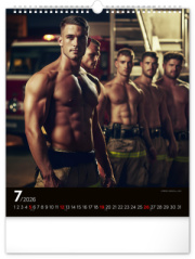 Nástenný kalendár Dreamy Firefighters 2026, 30 x 34 cm
