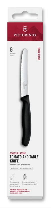 Victorinox Súprava paradajkových nožov 6-dielna čierna 11cm