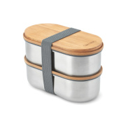 Nerezový dvojitý Bento box Black+Blum - Black + Blum