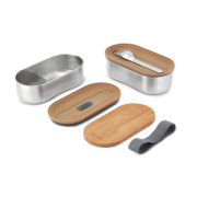 Nerezový dvojitý Bento box Black+Blum - Black + Blum