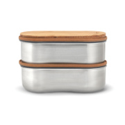 Nerezový dvojitý Bento box Black+Blum - Black + Blum