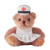 Plyšový medvedík sestrička NURSE, farba - bílá
