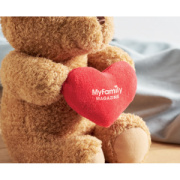 Plyšový medvedík SNUGGLE so srdcom, 23 cm