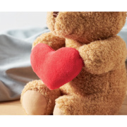 Plyšový medvedík SNUGGLE so srdcom, 23 cm