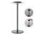 Nabíjateľná kovová stolová lampa LOUNGE, farba - černá