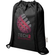 Taška so sťahovacou šnúrkou Peru Blend, 180 g/m², recyklovaný GRS materiál, 5 l