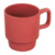 Matný keramický hrnček, 300 ml - M-Collection, farba - červená