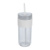Pohár na pitie so slamkou, 660 ml - M-Collection, farba - biela