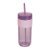 Pohár na pitie so slamkou, 660 ml - M-Collection, farba - fialová