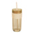 Pohár na pitie so slamkou, 660 ml - M-Collection, farba - béžová