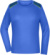 Dámske bežecké tričko s dlhým rukávom GRS, farba - peacock blue, veľkosť - XS