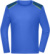 Pánske bežecké tričko s dlhým rukávom GRS, farba - peacock blue, veľkosť - XXL