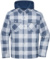 Pracovná károvaná košeľová bunda, farba - deep blue/foggy grey, veľkosť - 4XL