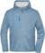 Pracovná pletená flísová bunda, farba - steel blue melange/nature, veľkosť - XXL