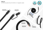 Arc RCS recyklovaný ultratenký 60W 2 v 1 magnetický kábel - XD Xclusive