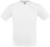 Tričko s véčkovým výstrihom Exact V-Neck - B&C, farba - white, veľkosť - L