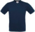 Tričko s véčkovým výstrihom Exact V-Neck - B&C, farba - navy, veľkosť - XXL