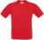 Tričko s véčkovým výstrihom Exact V-Neck - B&C, farba - red, veľkosť - S