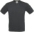 Tričko s véčkovým výstrihom Exact V-Neck - B&C, farba - dark grey, veľkosť - L