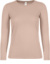 Dámske tričko s dlhým rukávom - #E150 LSL - B&C, farba - millennial pink, veľkosť - S
