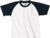 Detské raglánové tričko s kontrastnými rukávmi - Base-Ball - B&C, farba - white/navy, veľkosť - 9-11