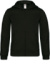 Detská mikina s kapucňou a zipsom Hooded Full Zip - B&C, farba - čierna, veľkosť - 3-4