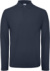 Pánske polokošeľové tričko s dlhým rukávom a pique štruktúrou - ID.001 LSL - B&C, farba - navy, veľkosť - XL