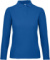 Dámske polo tričko s dlhým rukávom a piké textúrou - ID.001 LSL - B&C, farba - royal blue, veľkosť - XL