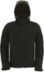 Pánska 3-vrstvová softshellová bunda s kapucňou - Hooded Softshell - B&C, farba - čierna, veľkosť - XXL