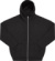 Ťažká oversize mikina s kapucňou – Influence Zip Hood - B&C, farba - čierna, veľkosť - M