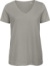Dámske tričko s výstrihom do V – Inspire V T - B&C, farba - light grey, veľkosť - XS