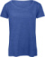 Dámske tričko Triblend - B&C, farba - heather royal blue, veľkosť - XXL