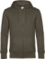 Pánska mikina s kapucňou – KING Zipped Hood - B&C, farba - khaki, veľkosť - S