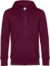 Pánska mikina s kapucňou – KING Zipped Hood - B&C, farba - dark cherry, veľkosť - XXL