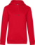 Dámska mikina s kapucňou – QUEEN Hooded - B&C, farba - red, veľkosť - XL