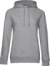 Dámska mikina s kapucňou – QUEEN Hooded - B&C, farba - heather grey, veľkosť - XL