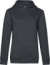 Dámska mikina s kapucňou – QUEEN Hooded - B&C, farba - asphalt, veľkosť - XL