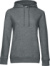 Dámska mikina s kapucňou – QUEEN Hooded - B&C, farba - heather mid grey, veľkosť - S