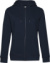 Dámska mikina s kapucňou – QUEEN Zipped Hood - B&C, farba - navy, veľkosť - XS