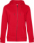Dámska mikina s kapucňou – QUEEN Zipped Hood - B&C, farba - red, veľkosť - XS