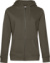 Dámska mikina s kapucňou – QUEEN Zipped Hood - B&C, farba - khaki, veľkosť - L