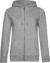 Dámska mikina s kapucňou – QUEEN Zipped Hood - B&C, farba - heather grey, veľkosť - XXL