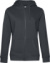 Dámska mikina s kapucňou – QUEEN Zipped Hood - B&C, farba - asphalt, veľkosť - M
