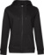 Dámska mikina s kapucňou – QUEEN Zipped Hood - B&C, farba - black pure, veľkosť - XS
