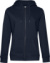 Dámska mikina s kapucňou – QUEEN Zipped Hood - B&C, farba - navy blue, veľkosť - L