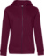 Dámska mikina s kapucňou – QUEEN Zipped Hood - B&C, farba - dark cherry, veľkosť - XL
