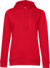 Dámska mikina s kapucňou - Inspire Hooded - B&C, farba - red, veľkosť - XL