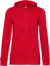 Dámska mikina s kapucňou – Inspire Zipped Hood - B&C, farba - red, veľkosť - XS